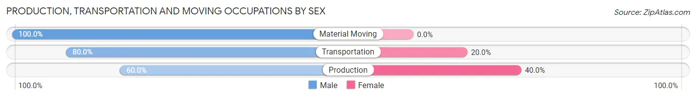 Production, Transportation and Moving Occupations by Sex in Zip Code 56161