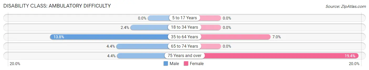 Disability in Zip Code 56237: <span>Ambulatory Difficulty</span>