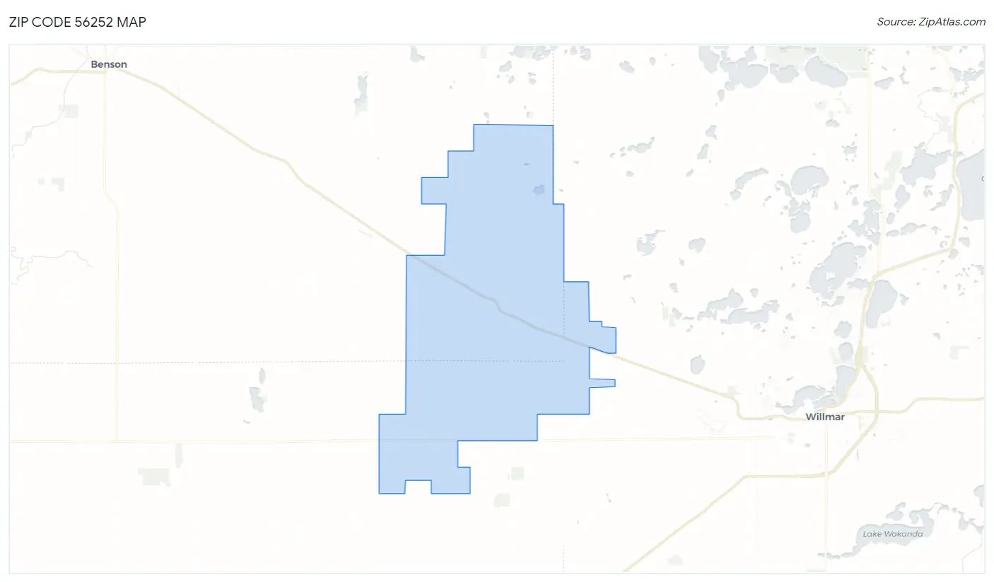 Zip Code 56252 Map