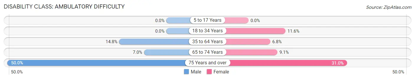 Disability in Zip Code 56262: <span>Ambulatory Difficulty</span>