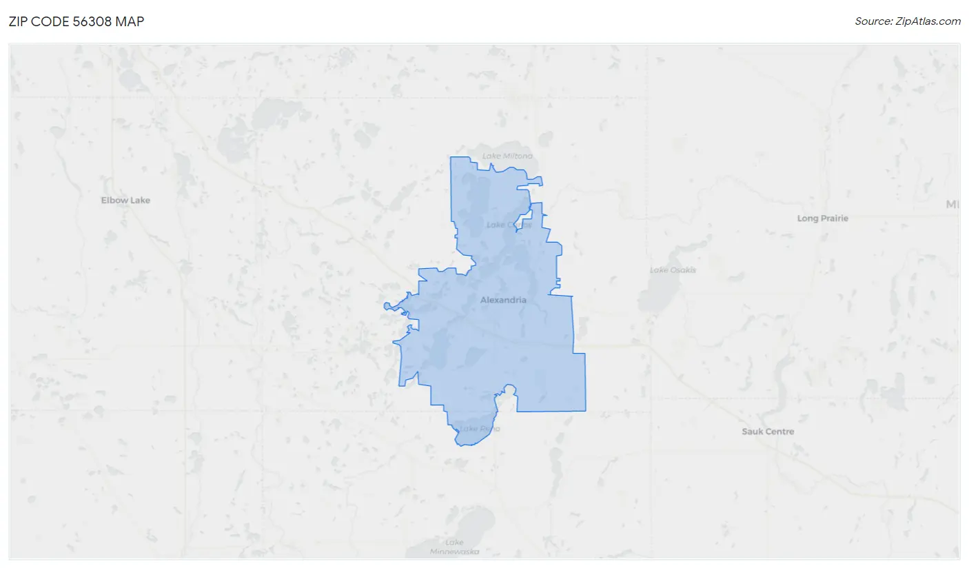 Zip Code 56308 Map