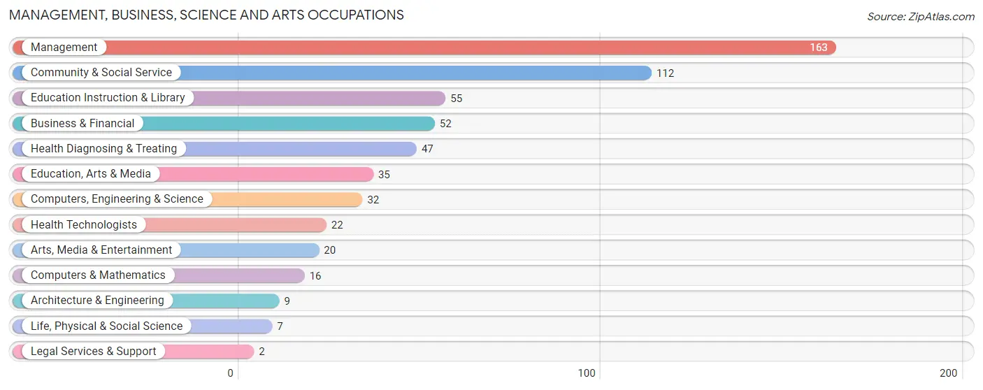 Management, Business, Science and Arts Occupations in Zip Code 56312