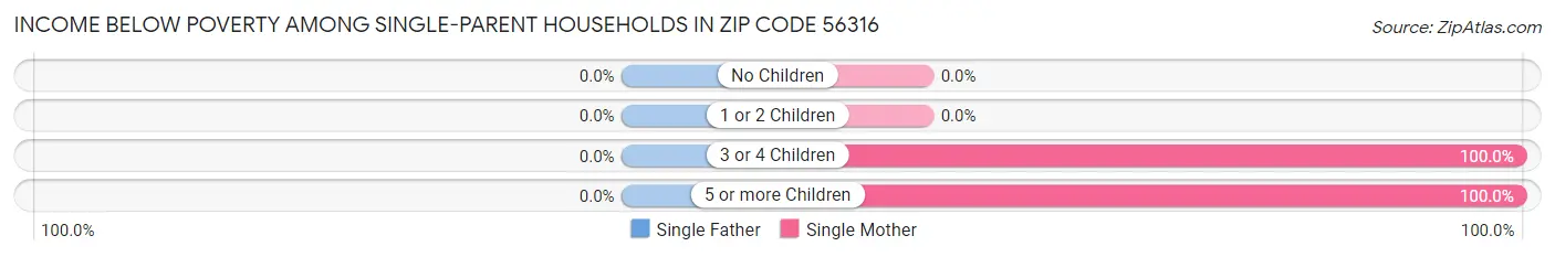 Income Below Poverty Among Single-Parent Households in Zip Code 56316