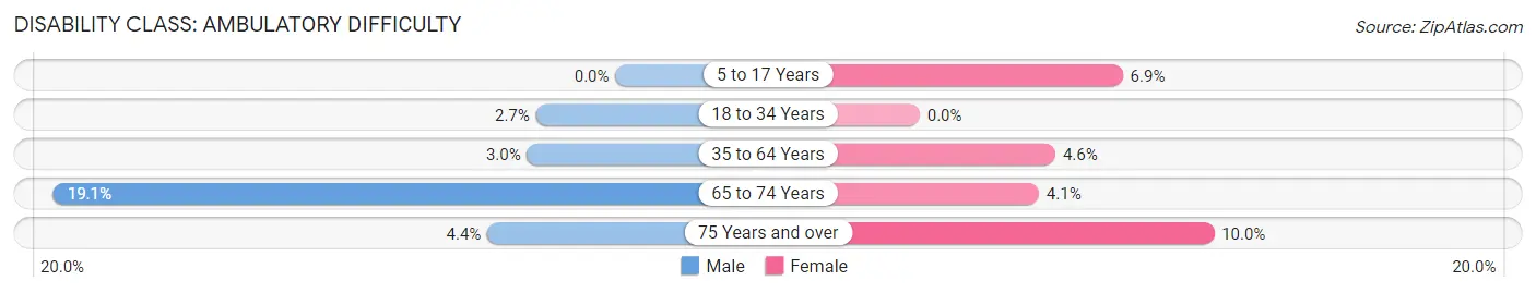 Disability in Zip Code 56324: <span>Ambulatory Difficulty</span>