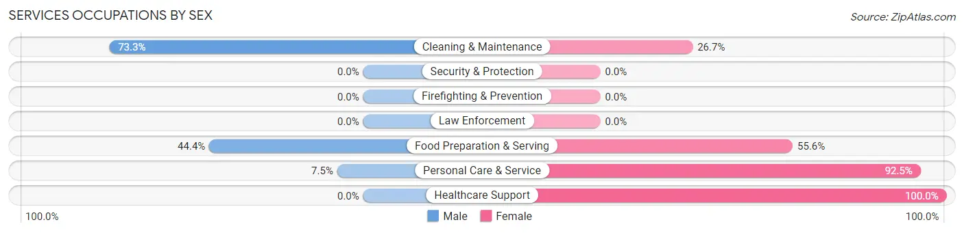 Services Occupations by Sex in Zip Code 56326