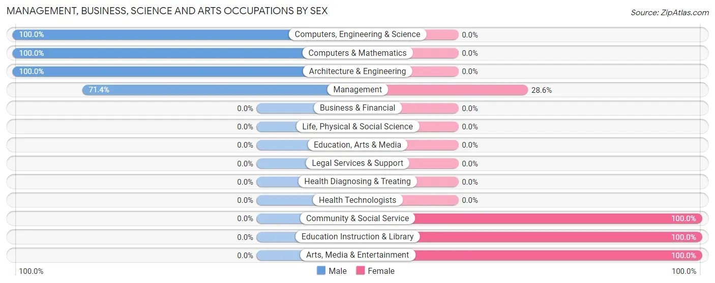 Management, Business, Science and Arts Occupations by Sex in Zip Code 56328