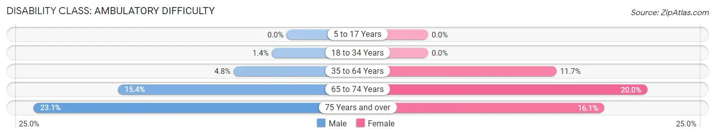 Disability in Zip Code 56339: <span>Ambulatory Difficulty</span>