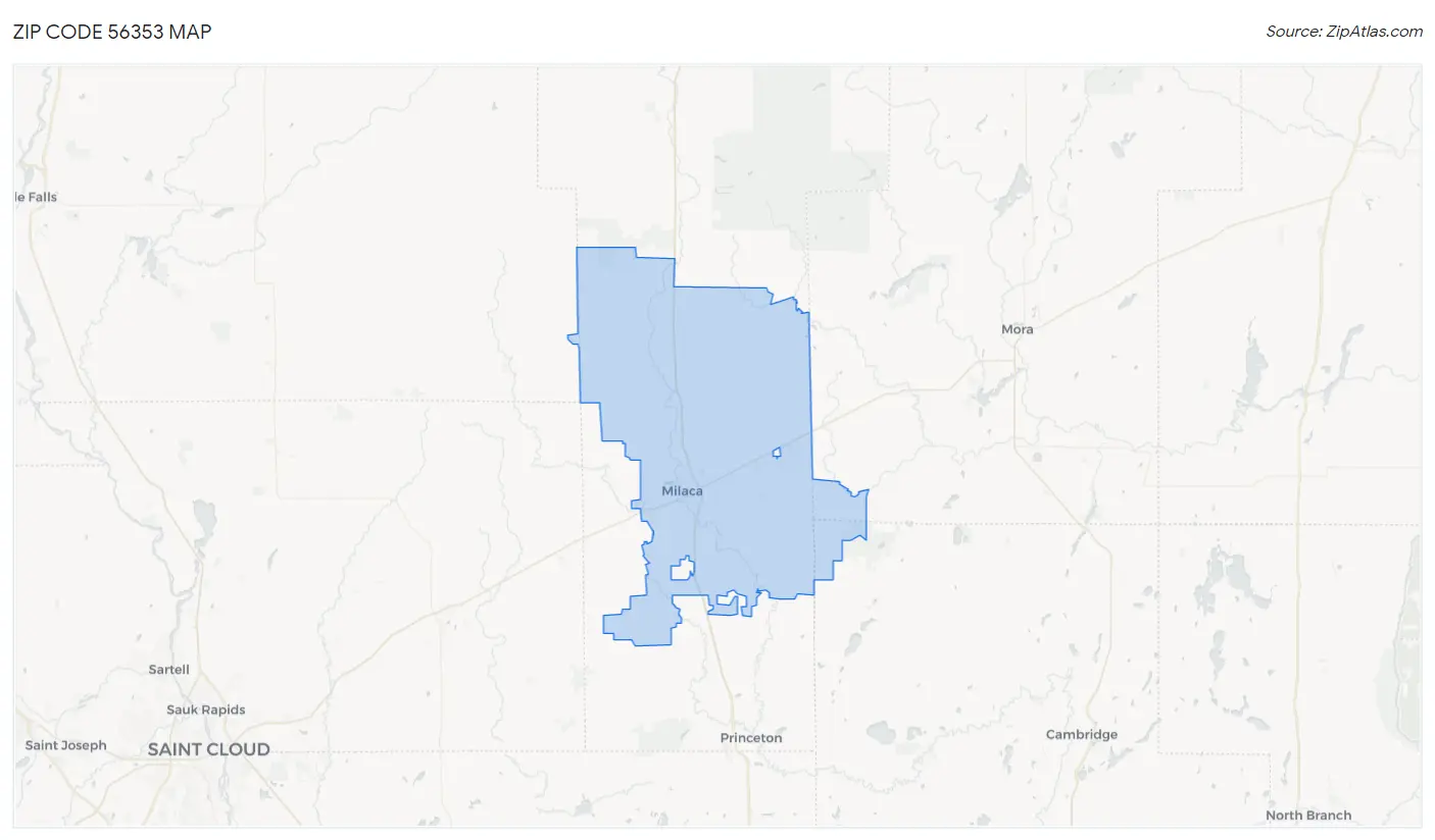 Zip Code 56353 Map