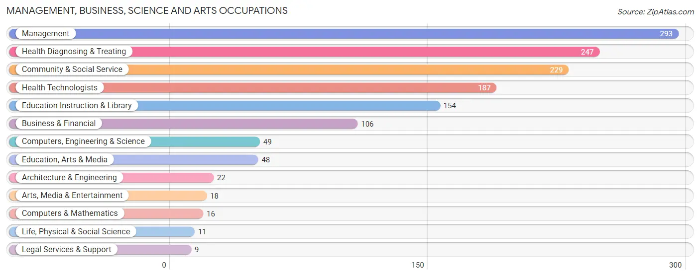 Management, Business, Science and Arts Occupations in Zip Code 56364