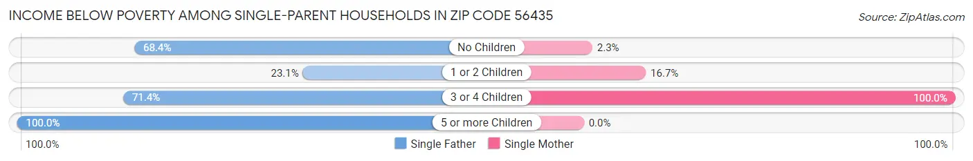 Income Below Poverty Among Single-Parent Households in Zip Code 56435