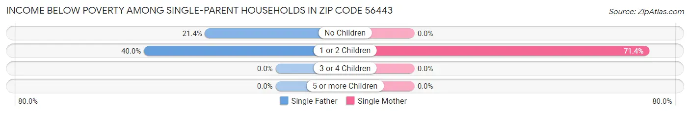 Income Below Poverty Among Single-Parent Households in Zip Code 56443