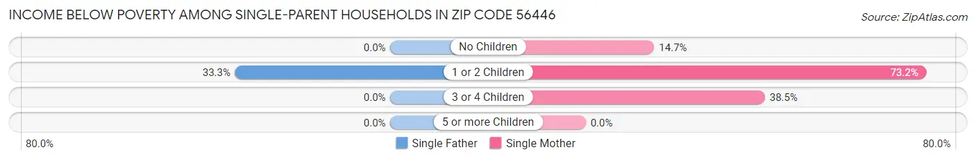 Income Below Poverty Among Single-Parent Households in Zip Code 56446