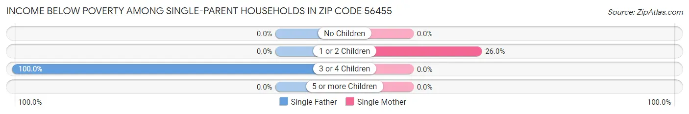Income Below Poverty Among Single-Parent Households in Zip Code 56455