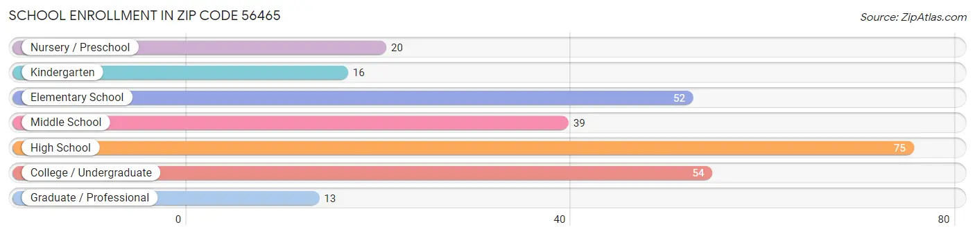 School Enrollment in Zip Code 56465