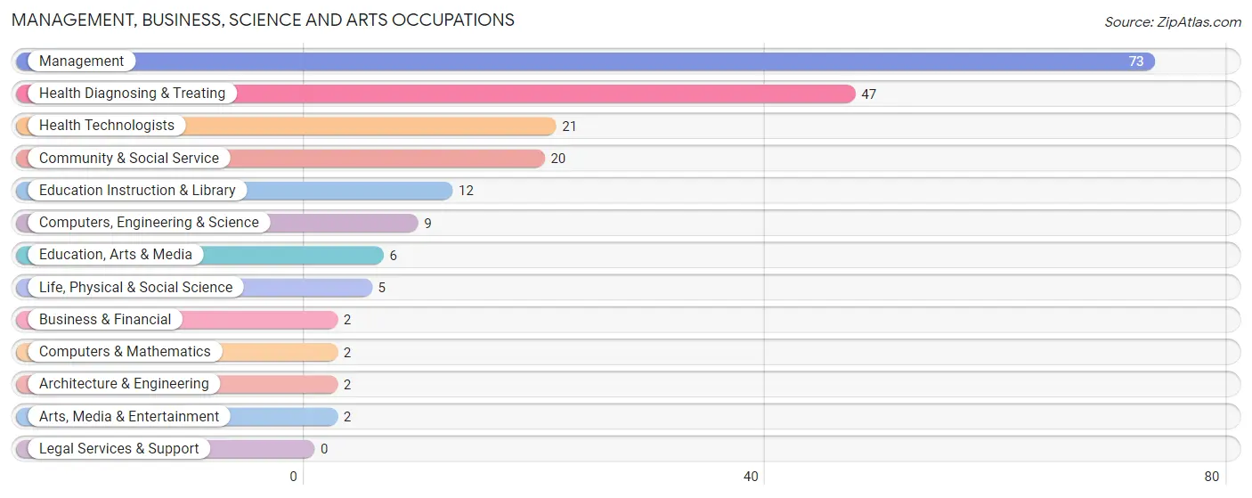 Management, Business, Science and Arts Occupations in Zip Code 56527