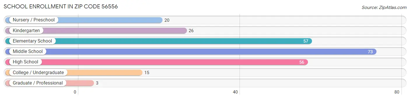 School Enrollment in Zip Code 56556