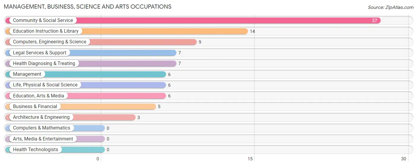 Management, Business, Science and Arts Occupations in Zip Code 56566