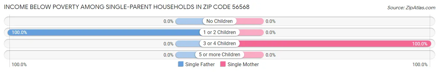 Income Below Poverty Among Single-Parent Households in Zip Code 56568