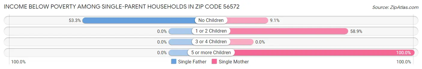 Income Below Poverty Among Single-Parent Households in Zip Code 56572