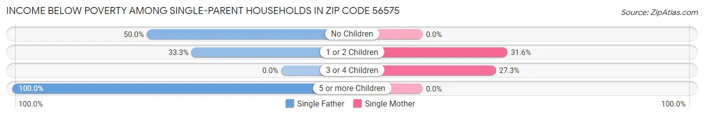 Income Below Poverty Among Single-Parent Households in Zip Code 56575
