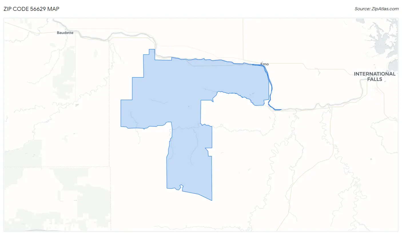 Zip Code 56629 Map