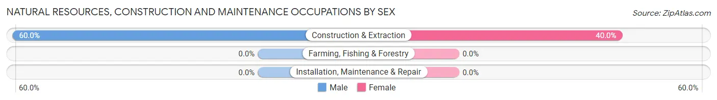Natural Resources, Construction and Maintenance Occupations by Sex in Zip Code 56659