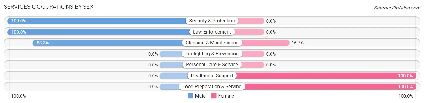 Services Occupations by Sex in Zip Code 56684