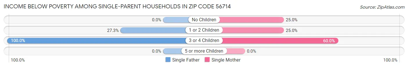 Income Below Poverty Among Single-Parent Households in Zip Code 56714