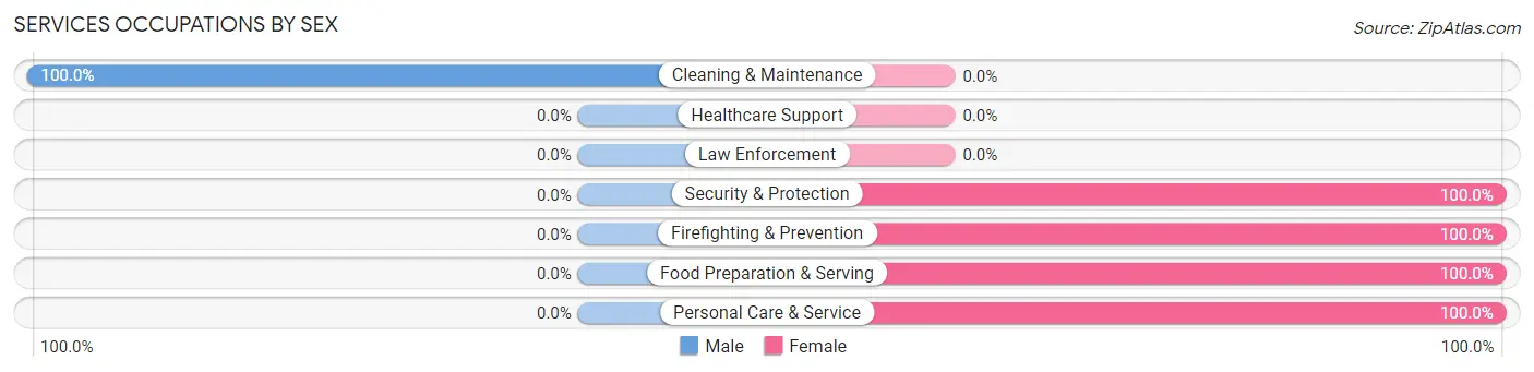 Services Occupations by Sex in Zip Code 56724