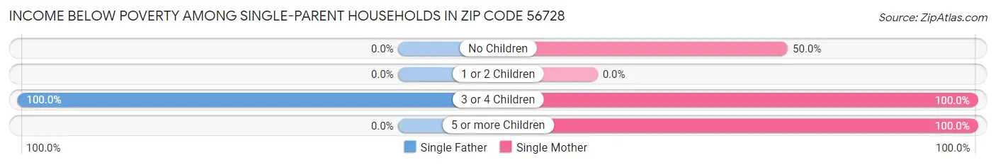 Income Below Poverty Among Single-Parent Households in Zip Code 56728