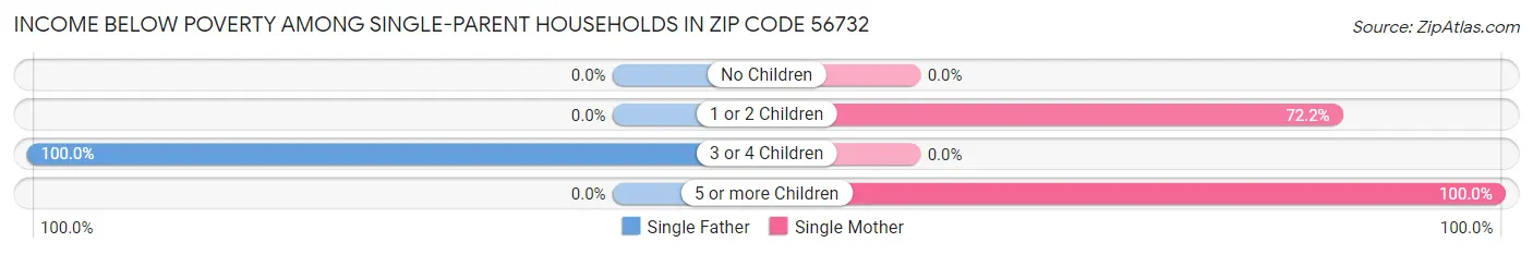 Income Below Poverty Among Single-Parent Households in Zip Code 56732