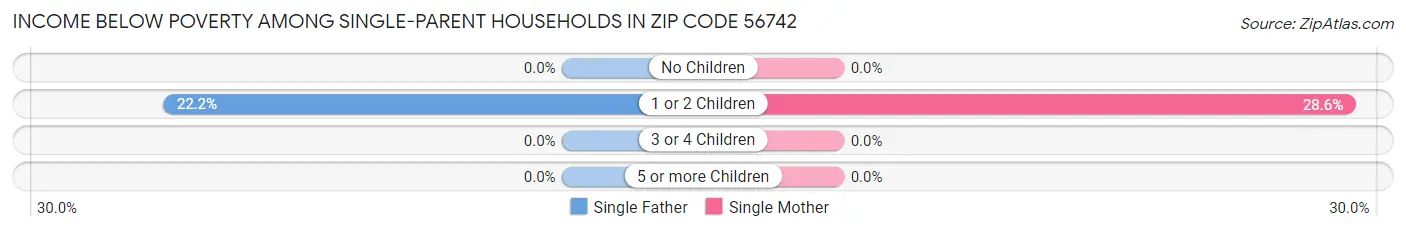 Income Below Poverty Among Single-Parent Households in Zip Code 56742