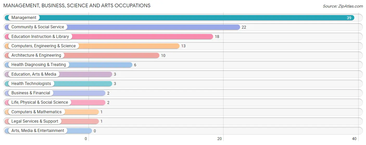 Management, Business, Science and Arts Occupations in Zip Code 56748