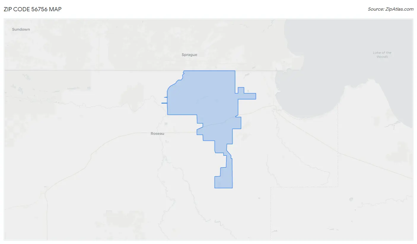 Zip Code 56756 Map