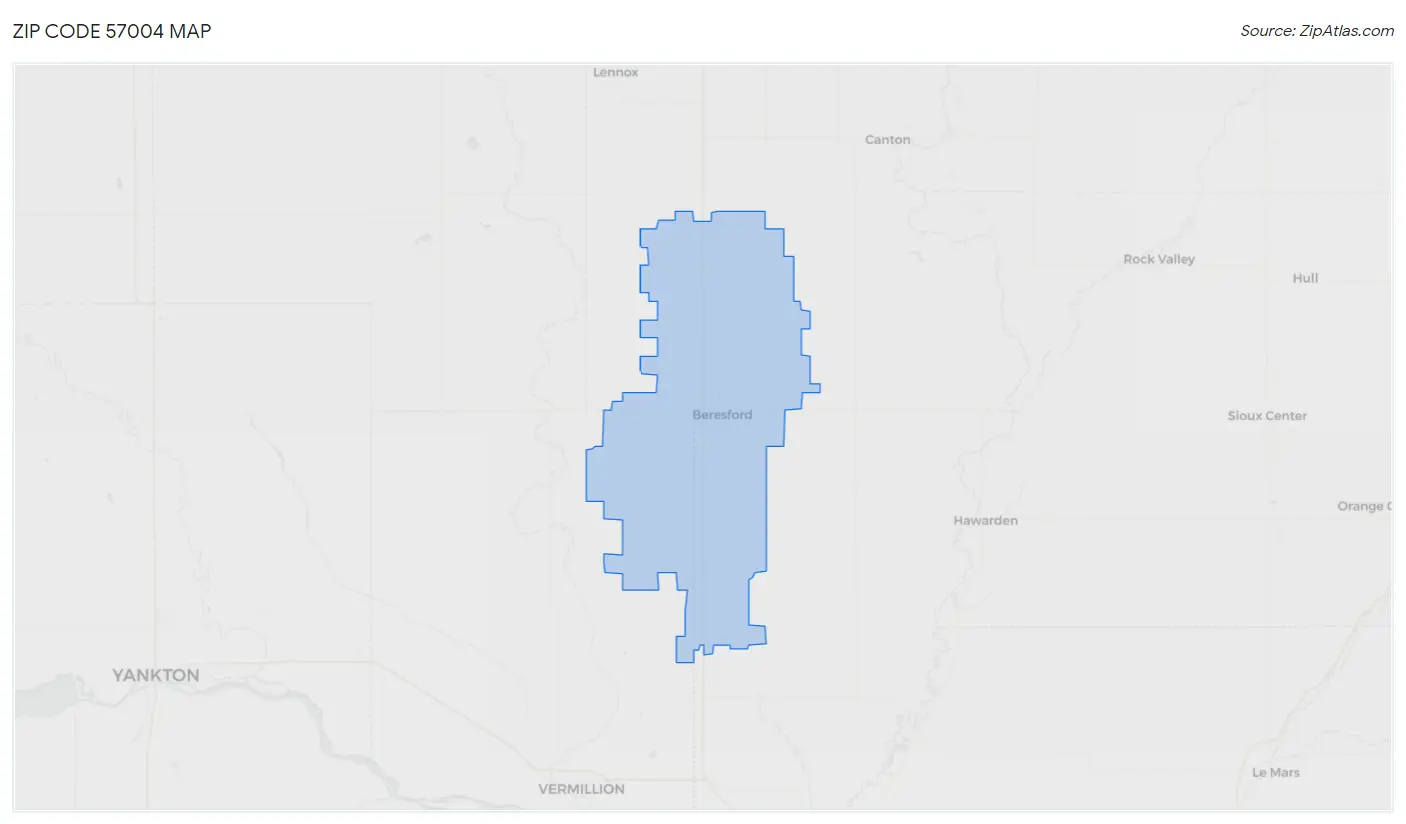 Zip Code 57004 Map