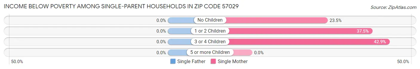 Income Below Poverty Among Single-Parent Households in Zip Code 57029