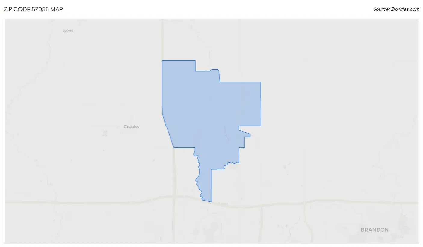 Zip Code 57055 Map