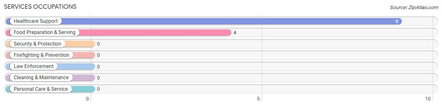 Services Occupations in Zip Code 57061