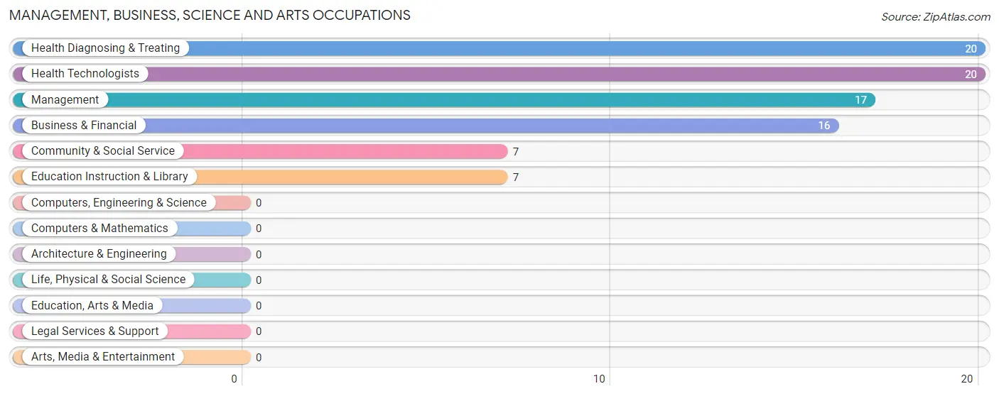 Management, Business, Science and Arts Occupations in Zip Code 57067