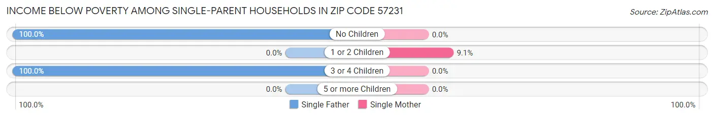 Income Below Poverty Among Single-Parent Households in Zip Code 57231