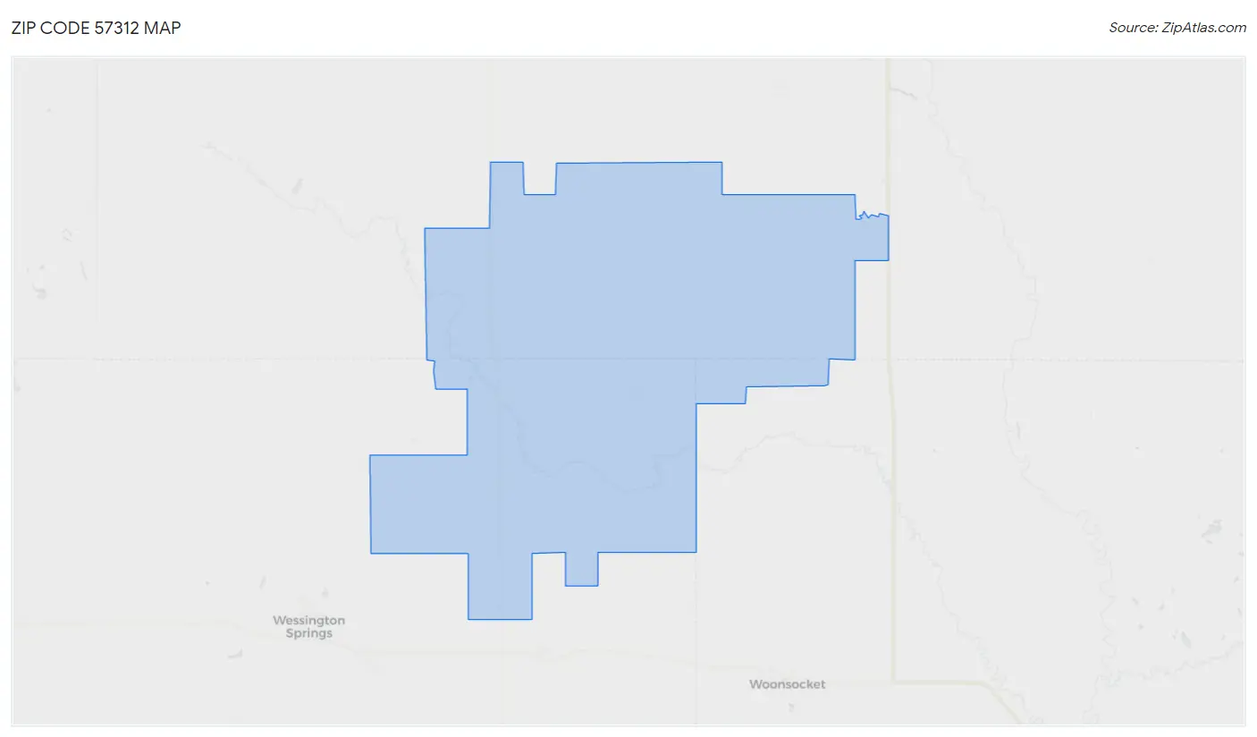 Zip Code 57312 Map