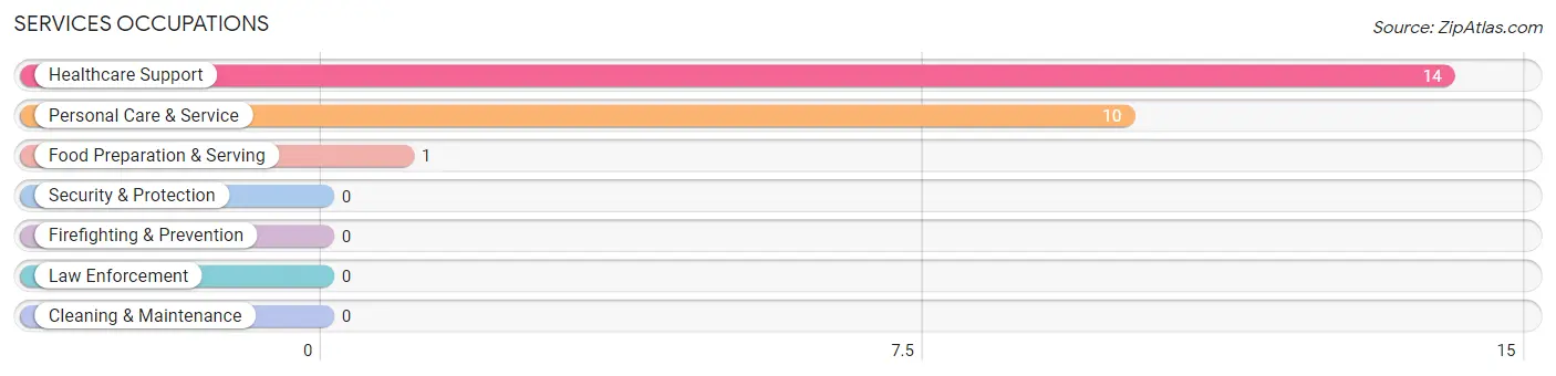 Services Occupations in Zip Code 57335