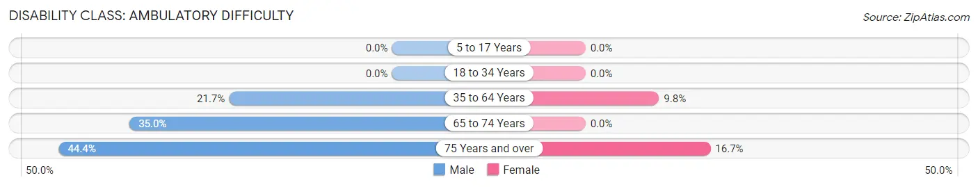 Disability in Zip Code 57342: <span>Ambulatory Difficulty</span>