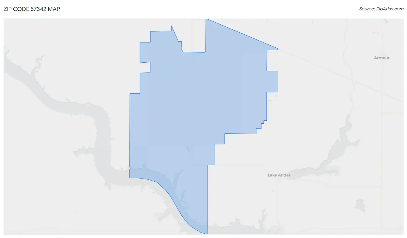 Zip Code 57342 Map