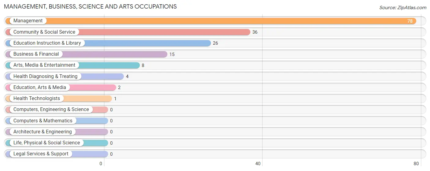 Management, Business, Science and Arts Occupations in Zip Code 57370