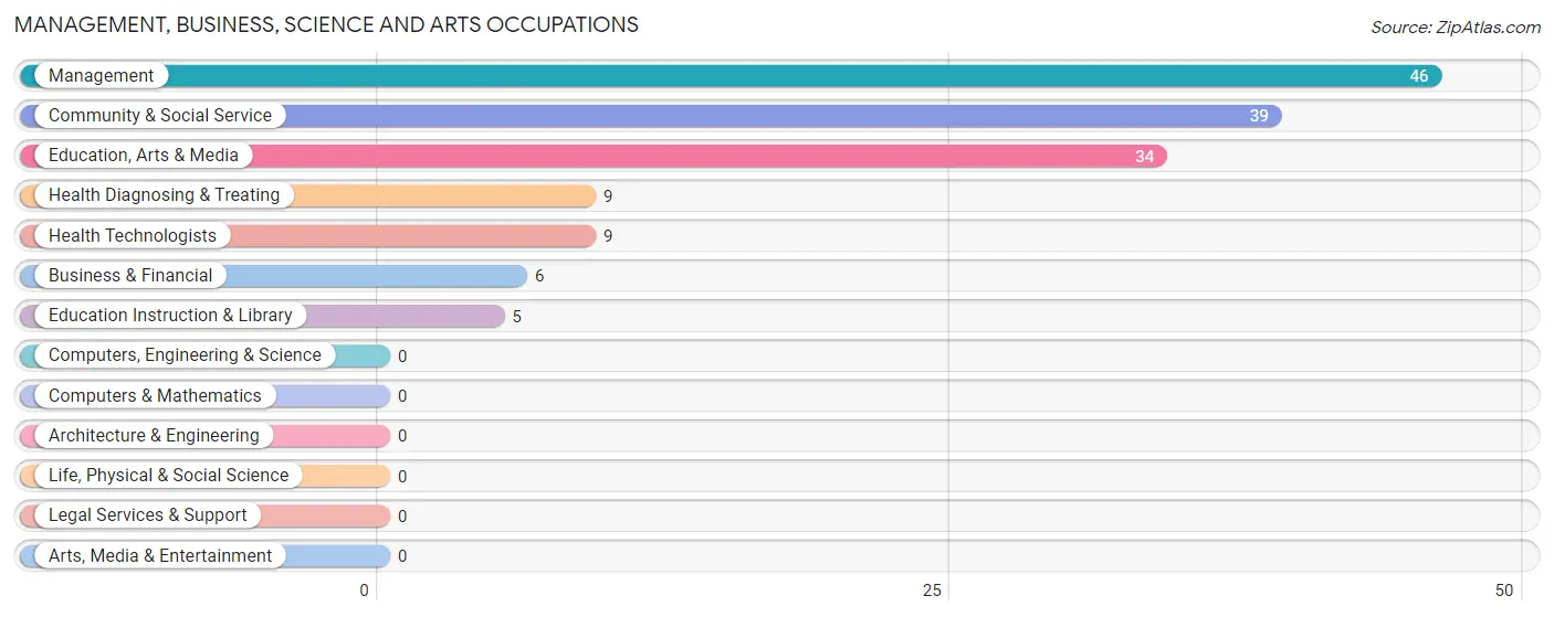 Management, Business, Science and Arts Occupations in Zip Code 57371