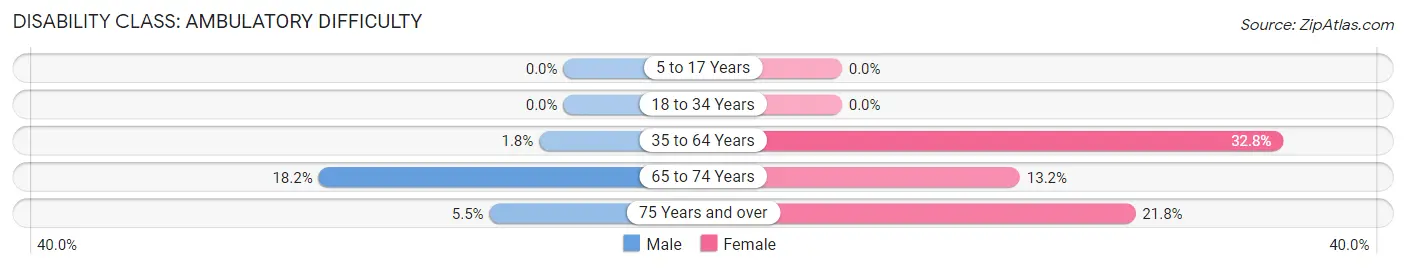 Disability in Zip Code 57437: <span>Ambulatory Difficulty</span>