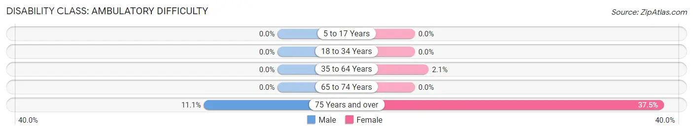 Disability in Zip Code 57465: <span>Ambulatory Difficulty</span>