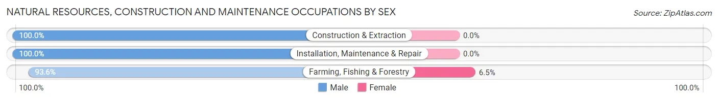 Natural Resources, Construction and Maintenance Occupations by Sex in Zip Code 57552