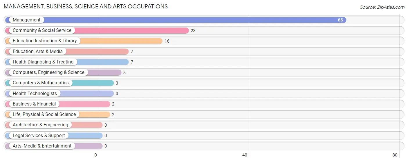 Management, Business, Science and Arts Occupations in Zip Code 57648